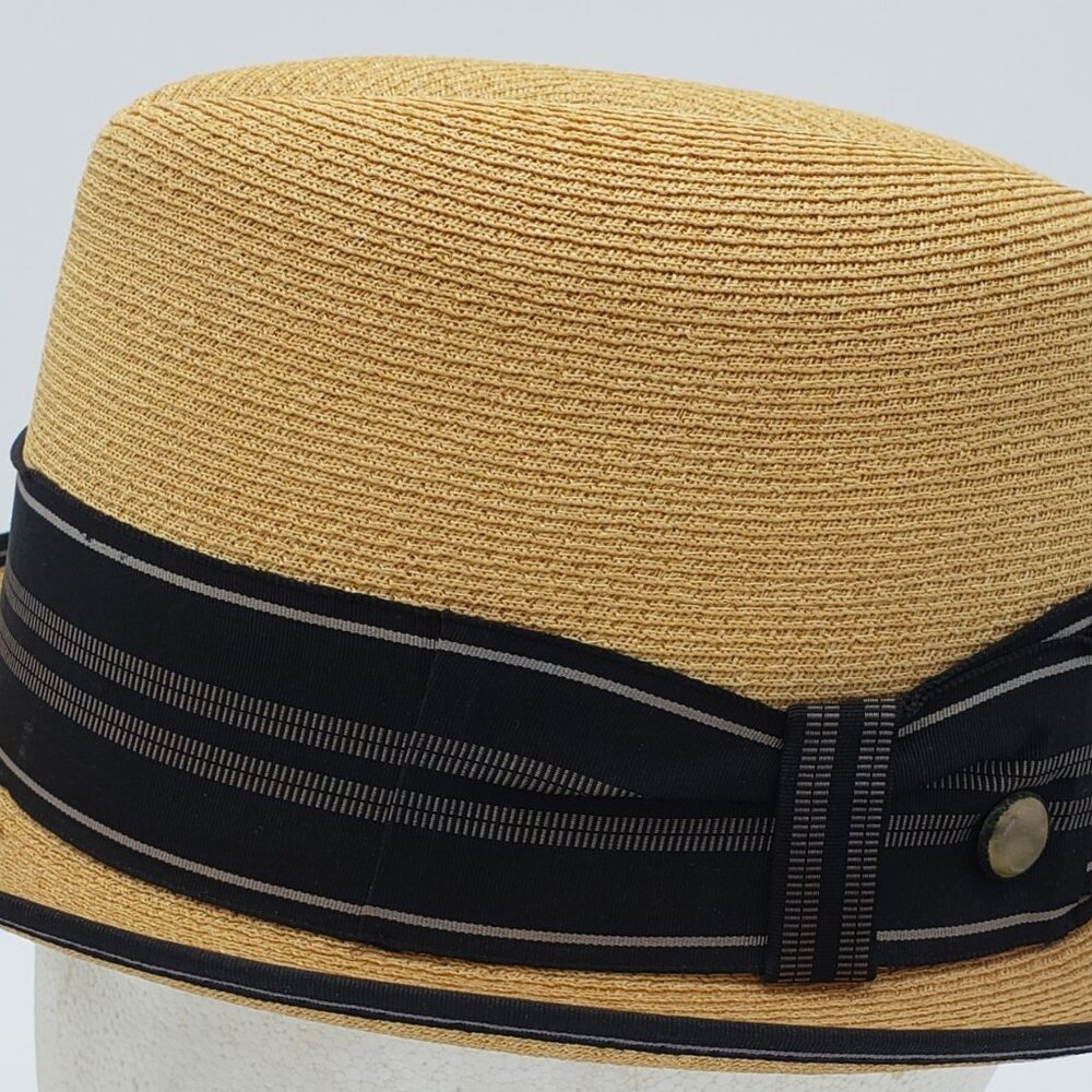 Champ Milan Trilby Fedora ~ 50s or 60s? ~ 6 7/8 ~ Panama Straw ~ NEVER WORN